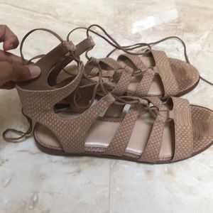 Vince camuto snakeskin gladiator sandals